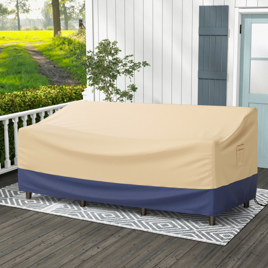 Patio Furniture Cover with Padded Handle and Click-Close Straps-77 x 43 x 30 inches - Image 4