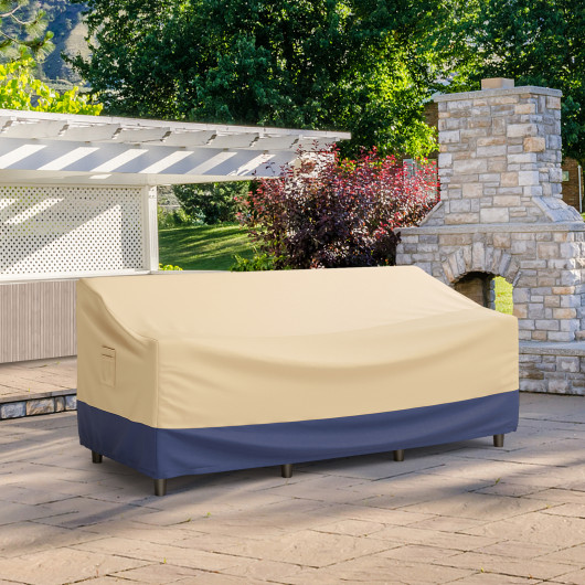 Patio Furniture Cover with Padded Handle and Click-Close Straps-77 x 43 x 30 inches - Image 5