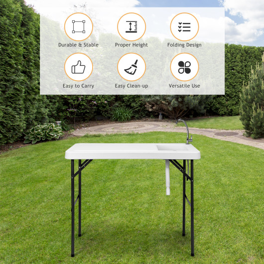 Folding Portable Fish Cleaning Cutting Table - Image 6