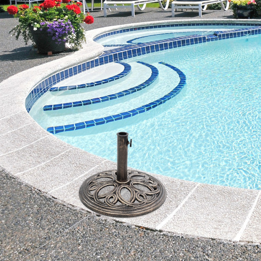23 Pounds 17 3-4 Inch Round Umbrella Base Stand - Image 6
