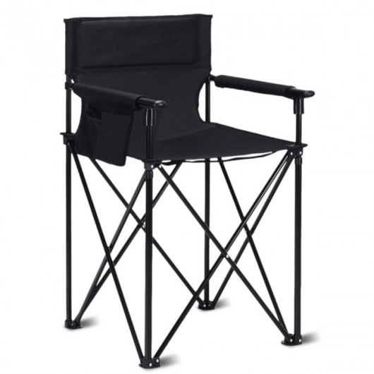Portable 38 Inch Oversized High Camping Fishing Folding Chair - Image 4