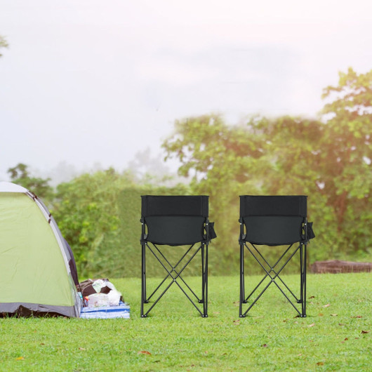 Portable 38 Inch Oversized High Camping Fishing Folding Chair - Image 3