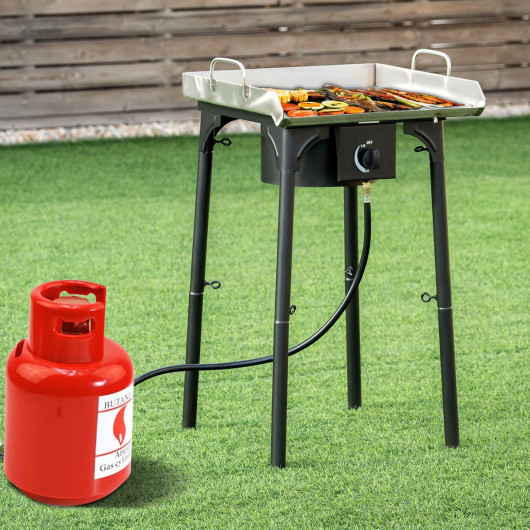 100 000-BTU Portable Propane Outdoor Camp Stove with Adjustable Legs - Image 4