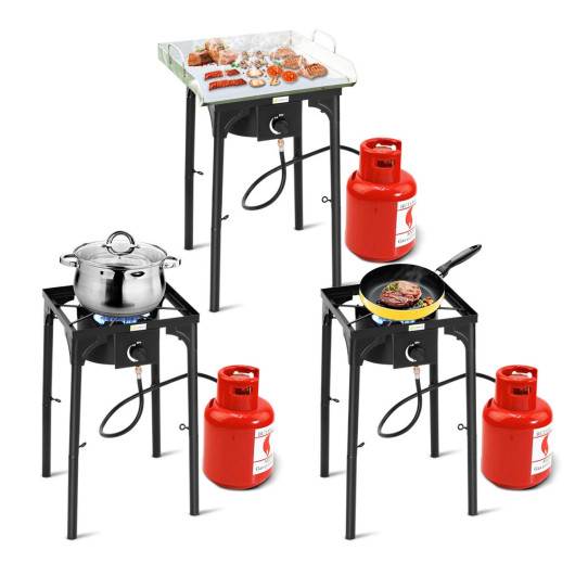 100 000-BTU Portable Propane Outdoor Camp Stove with Adjustable Legs - Image 3