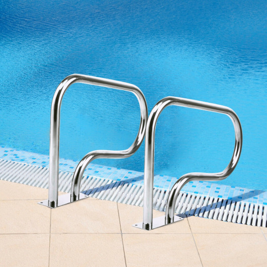 Stainless Steel Swimming Pool Hand Rail with Base Plate - Image 5