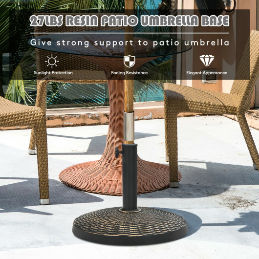27 lbs Patio Market Umbrella Base Stand - Image 6