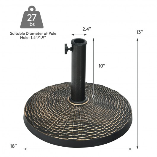 27 lbs Patio Market Umbrella Base Stand - Image 2