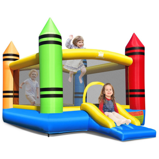 Kids Inflatable Bounce House with Slide and Ocean Balls Not Included Blower - Image 5