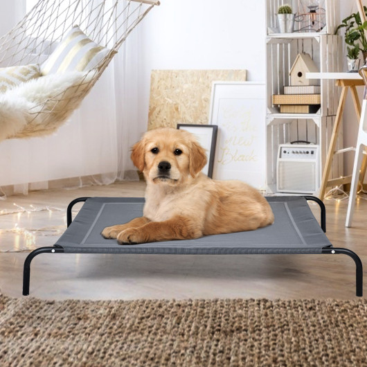 Large Indoor Outdoor Camping Steel Frame Elevated Pet Cot Mat - Image 6