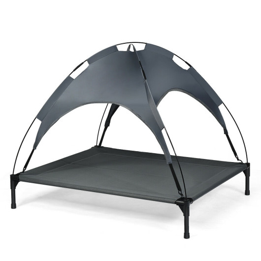 Portable Elevated Outdoor Pet Bed with Removable Canopy Shade-42 Inch - Image 3