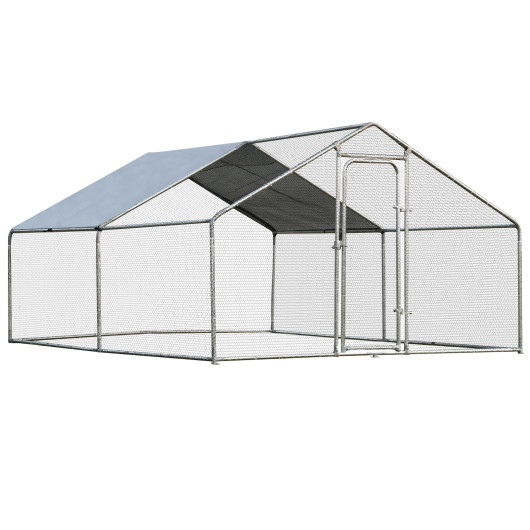 Large Walk in Shade Cage Chicken Coop with Roof Cover-13' - Image 4