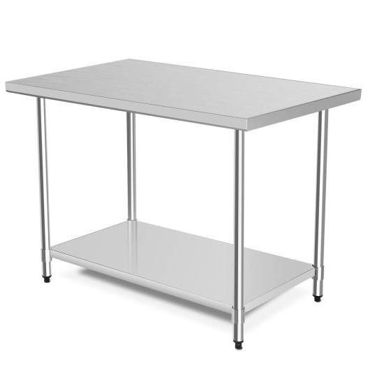 30 x 48 Inch Stainless Steel Table Commercial Kitchen Worktable - Image 2