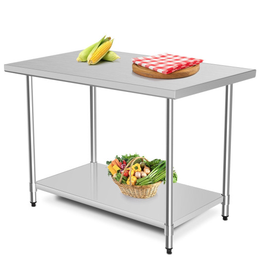 30 x 48 Inch Stainless Steel Table Commercial Kitchen Worktable - Image 3