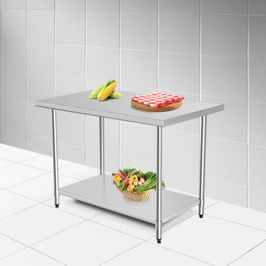 30 x 48 Inch Stainless Steel Table Commercial Kitchen Worktable - Image 5