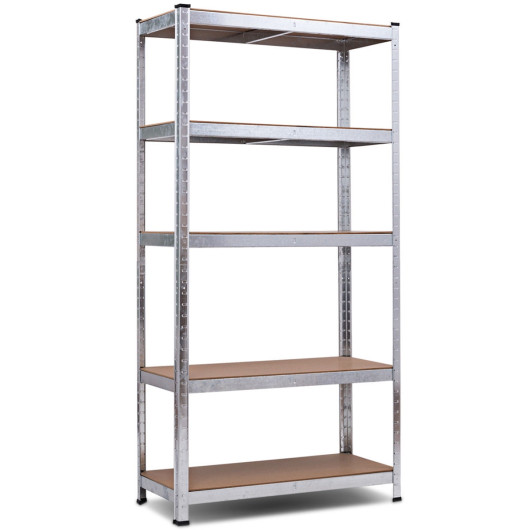 72" Storage Shelf Steel Metal 5 Levels Adjustable Shelves - Image 4
