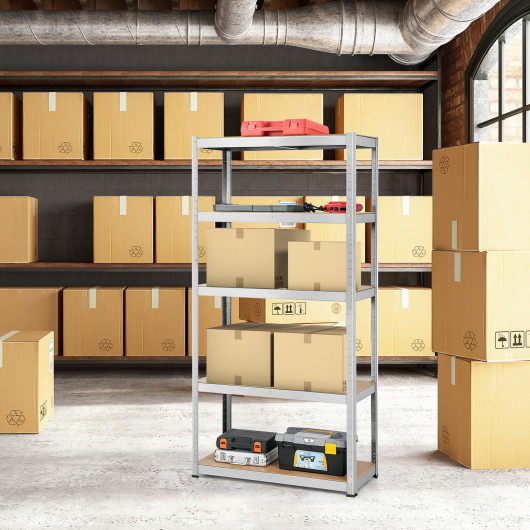72" Storage Shelf Steel Metal 5 Levels Adjustable Shelves - Image 6