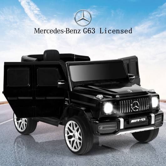 12V Mercedes-Benz G63 Licensed Kids Ride On Car with Remote Control-Black - Image 3