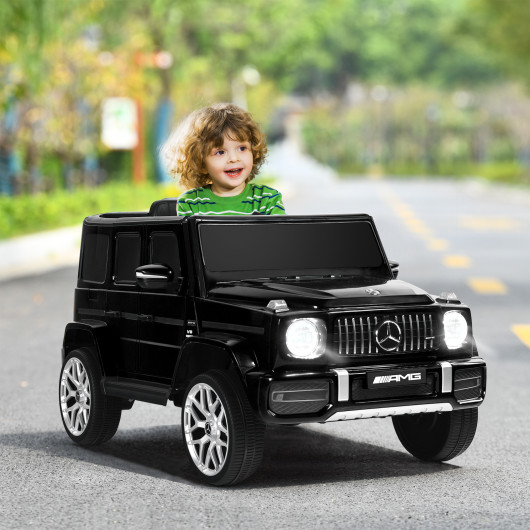 12V Mercedes-Benz G63 Licensed Kids Ride On Car with Remote Control-Black - Image 4