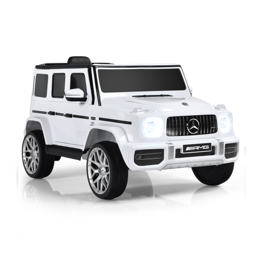 12V Mercedes-Benz G63 Licensed Kids Ride On Car with Remote Control-White - Image 4
