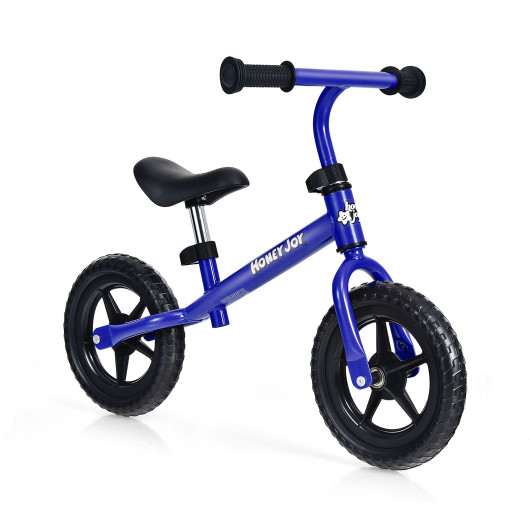 Kids No Pedal Balance Bike with Adjustable Handlebar and Seat-Blue - Image 4