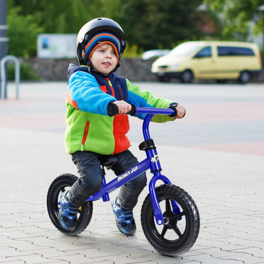 Kids No Pedal Balance Bike with Adjustable Handlebar and Seat-Blue - Image 2