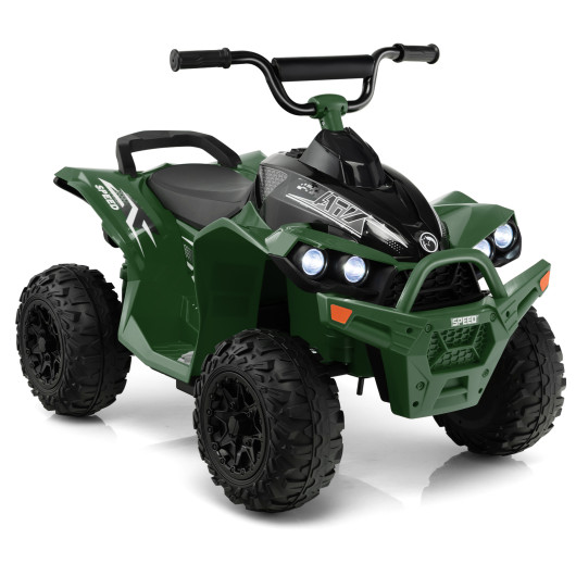 12V Kids Ride On ATV with High-Low Speed and Comfortable Seat-Army Green