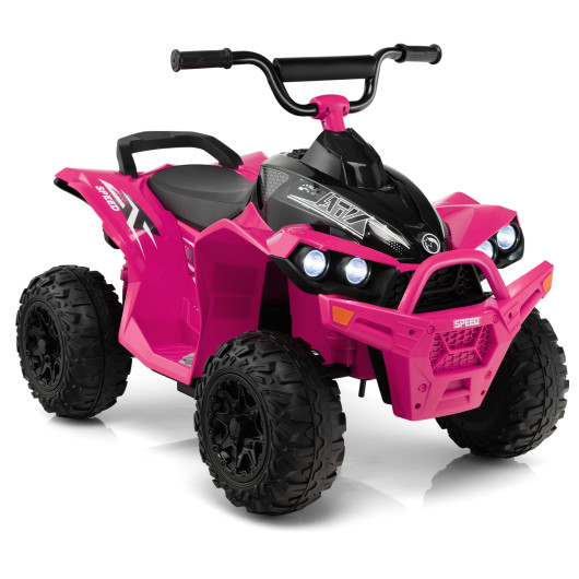 12V Kids Ride On ATV with High-Low Speed and Comfortable Seat-Pink
