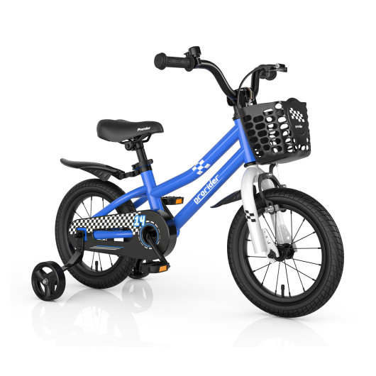 Kid's Bike with 2 Training Wheels for 3-5 Years Old-Navy
