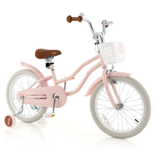 Children Bicycle with Front Handbrake and Rear Coaster Brake-Pink - Image 5