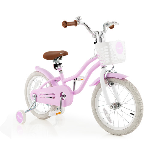 Children Bicycle with Front Handbrake and Rear Coaster Brake-Purple - Image 4