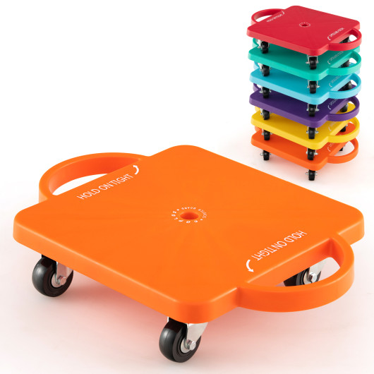 4-6-Pack Kids Scooter Board with Handles and Non-Marring Casters-6 Pack