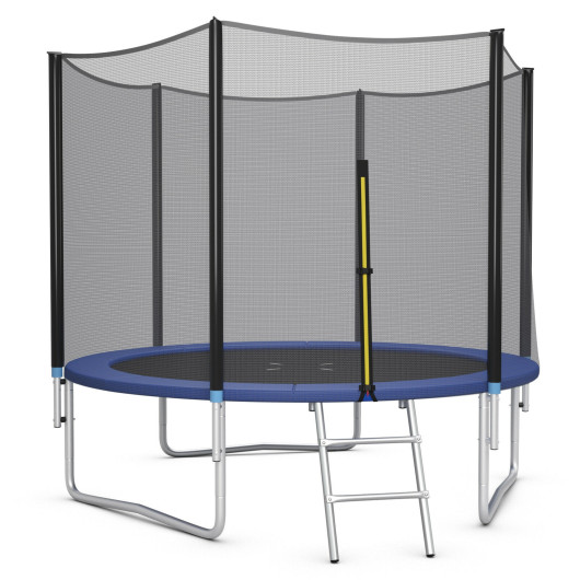 8-10-12-14-15-16Feet Outdoor Trampoline Bounce Combo with Safety Closure Net Ladder-10 ft