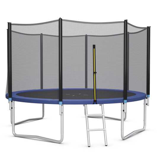 8-10-12-14-15-16 Feet Outdoor Trampoline Bounce Combo with Safety Closure Net Ladder-12 ft