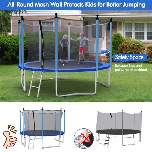 Outdoor Trampoline with Safety Closure Net-12 ft - Image 3