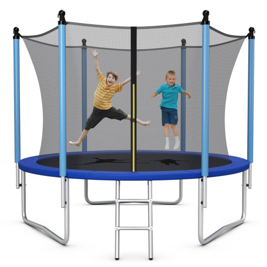 14 Feet Jumping Exercise Recreational Bounce Trampoline with Safety Net - Image 5