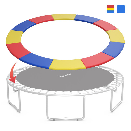 14 Feet Waterproof and Tear-Resistant Universal Trampoline Safety Pad Spring Cover-Multicolor - Image 4