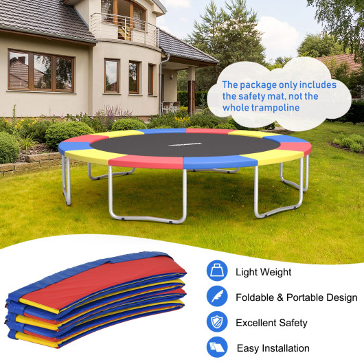 14 Feet Waterproof and Tear-Resistant Universal Trampoline Safety Pad Spring Cover-Multicolor - Image 5