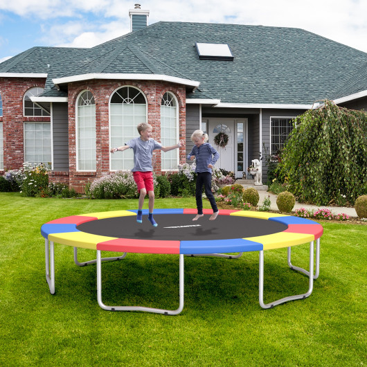 14 Feet Waterproof and Tear-Resistant Universal Trampoline Safety Pad Spring Cover-Multicolor - Image 6