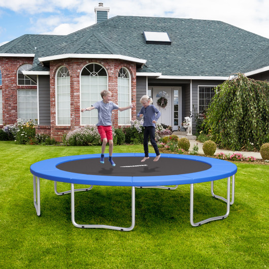 14 Feet Waterproof and Tear-Resistant Universal Trampoline Safety Pad Spring Cover-Navy - Image 5