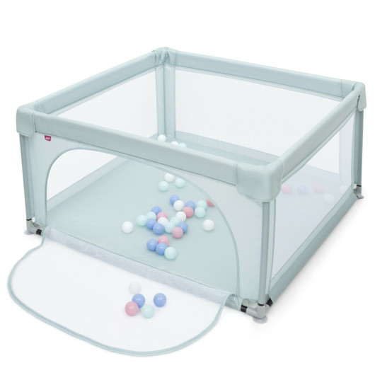 Large Safety Play Center Yard with 50 Balls for Baby Infant-Blue - Image 5