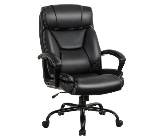 Massage Executive Office Chair with 6 Vibrating Points-Black