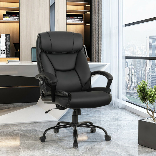 Massage Executive Office Chair with 6 Vibrating Points-Black - Image 2