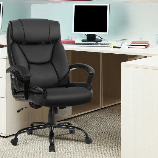 Massage Executive Office Chair with 6 Vibrating Points-Black - Image 6