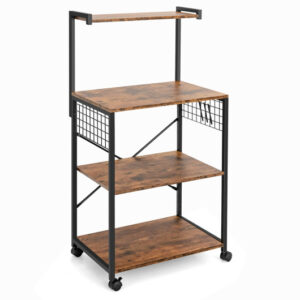 4-Tier Kitchen Bakers Rack on Wheels