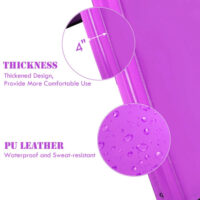 6 x 2 Feet Gymnastic Mat with Carrying Handles for Yoga-Purple - Image 2