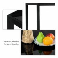 5 Pieces Metal Frame and Glass Tabletop Dining Set - Image 6