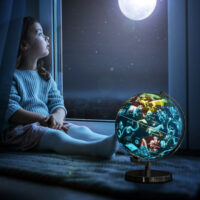 3-in-1 Illuminated World Globe with Stand and  88 Constellations - Image 4