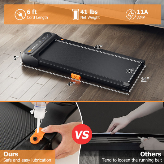 Under Desk Walking Pad Treadmill for Home-Office with Watch-Like Remote Control - Image 6