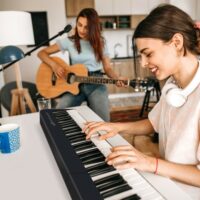 88-Key Foldable Digital Piano with MIDI and Wireless BT-Black - Image 2