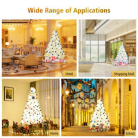 6' - 7.5' - 9' Hinged Artificial Christmas Tree with Metal Stand-7.5 ft - Image 6